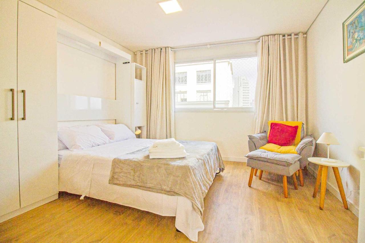 Apto Com Wifi E Home Office No Centro De เซาเปาโล ภายนอก รูปภาพ