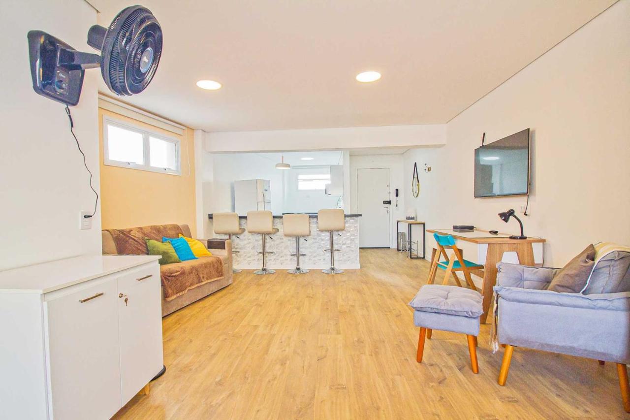 Apto Com Wifi E Home Office No Centro De เซาเปาโล ภายนอก รูปภาพ